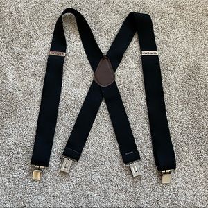 Carhartt Black Suspenders with Brown Accents